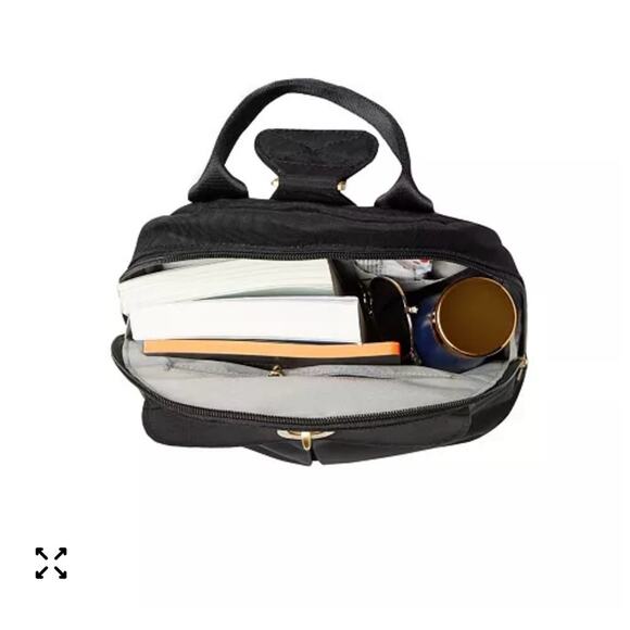 Baggallini Naples convertible Black Backpack with Gold Details main image 5